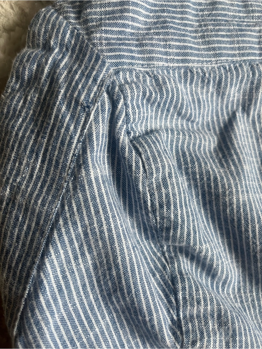 Japna Blue & White Striped Button-Front Wide-Leg Square-Neck Jumpsuit - Picture 11 of 11